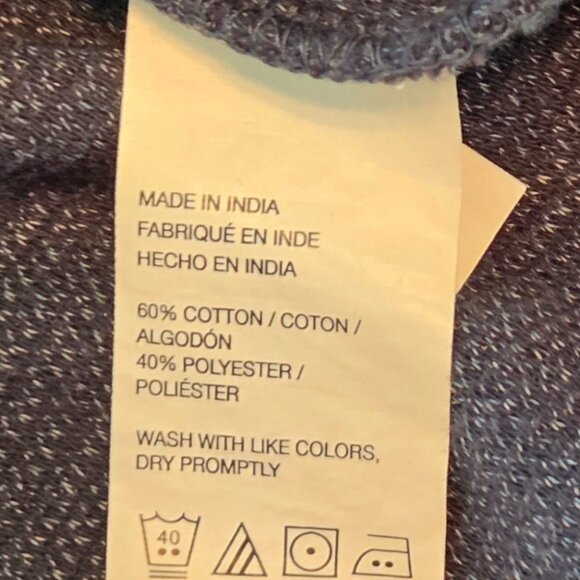 Van Heusen FLEX Quarter Zip Long Sleeve Pullover, Mens LG, Charcoal Gray - Picture 7 of 9